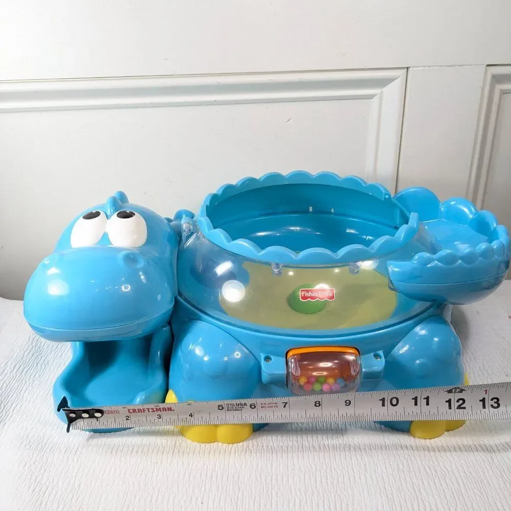 Fisher-Price Go Baby Go! Poppity Pop Musical Dino blue dinosaur toy NO BALLS